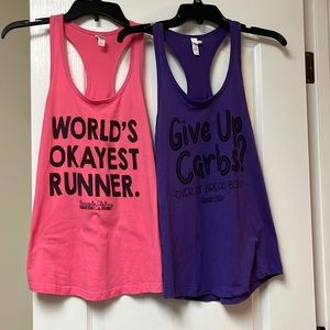 Barcode Clothing Company bundle of two racerback workout tanks. S.